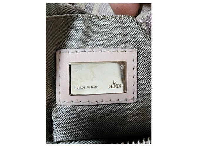 Fendi Zucchino FF Handtasche Beige Rosa Pink - Ansicht 4