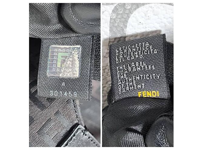 Fendi Borsa a tracolla Zucchino Vitello Nera Nero - vista 5