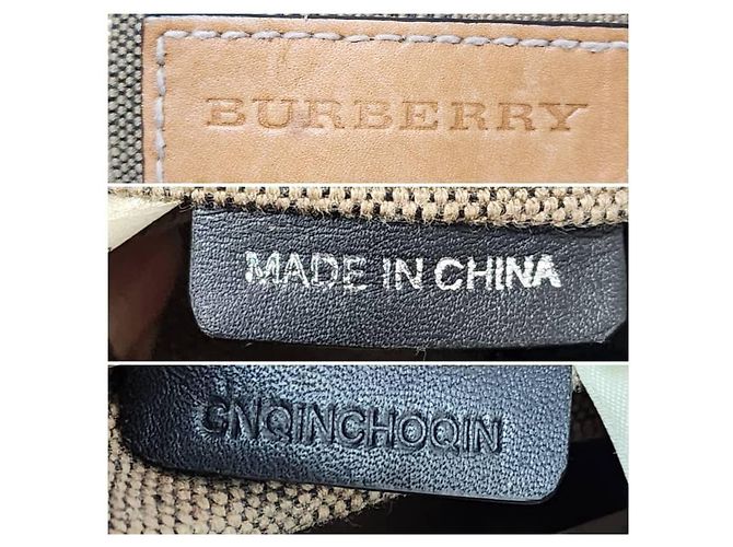 Burberry Ashby Borsa Hobo in Tela - Rosso, Beige, Marrone Nero - vista 2