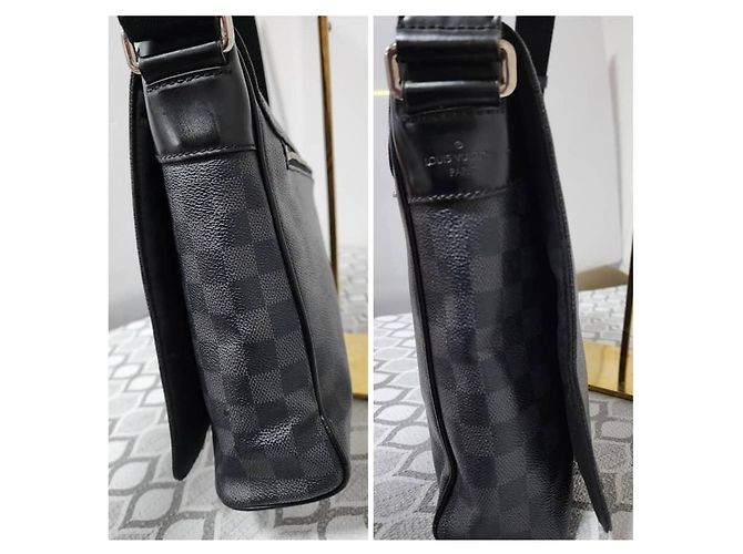 Louis Vuitton Borsa a Tracolla District GM Damier Graphite Nero - vista 6