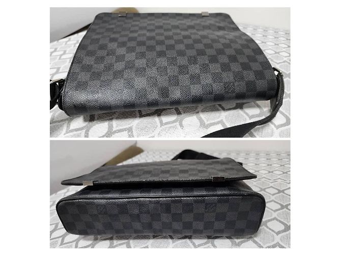 Louis Vuitton Borsa a Tracolla District GM Damier Graphite Nero - vista 7