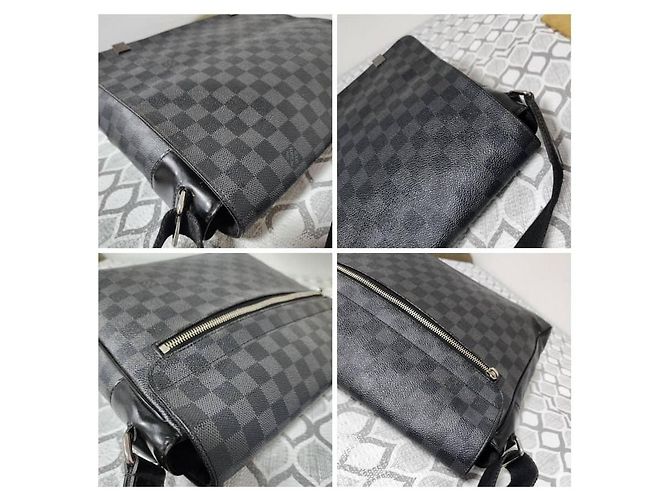 Louis Vuitton Borsa a Tracolla District GM Damier Graphite Nero - vista 9
