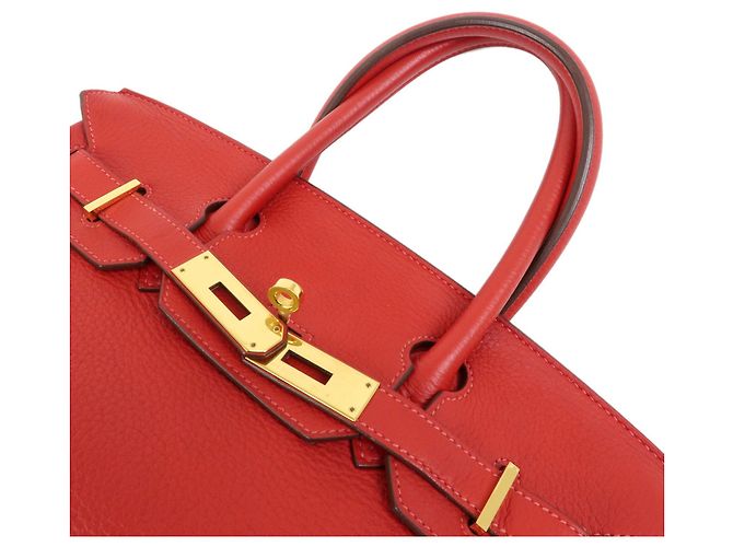 Hermès Hermes Birkin Red Togo con Gold Hardware 30 Rosso - vista 4