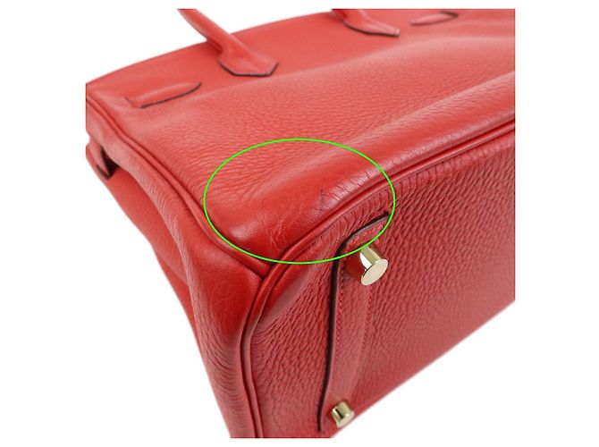 Hermès Hermes Birkin Red Togo con Gold Hardware 30 Rosso - vista 6