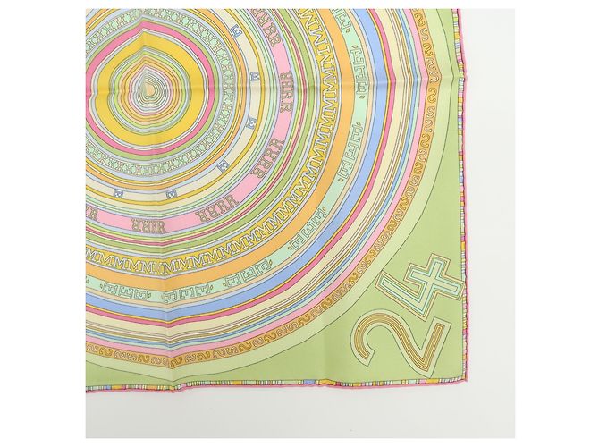 Sciarpa Hermès Carré 42 in seta multicolore - vista 6
