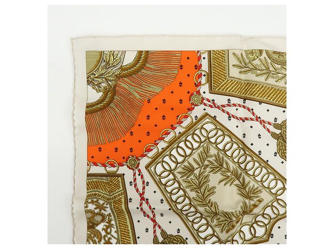 Hermès Carré 42 de seda naranja - vista 3