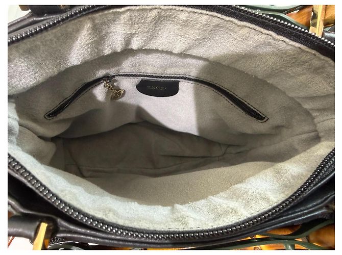 Gucci Bamboo Borsa in pelle 2 vie nera Nero - vista 11