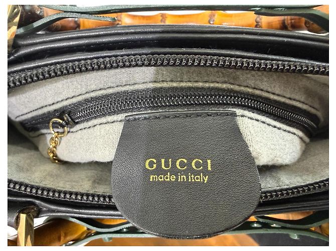 Gucci Bamboo Borsa in pelle 2 vie nera Nero - vista 12