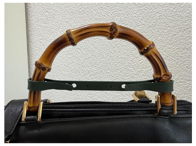 Gucci Bamboo Borsa in pelle 2 vie nera Nero - vista 4