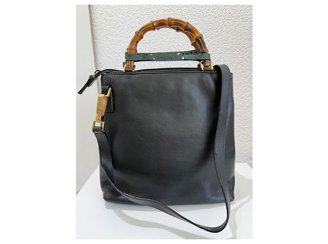 Gucci Bamboo Borsa in pelle 2 vie nera Nero - vista 5