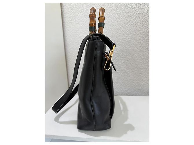 Gucci Bamboo Borsa in pelle 2 vie nera Nero - vista 6
