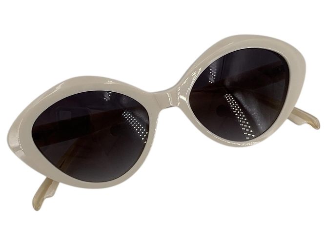 Autre Marque Occhiali da sole Off-White Plastic Rafa Cat-Eye 140mm Blu - vista 6