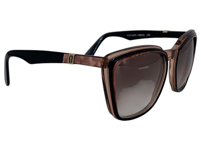 Yves Saint Laurent Occhiali da sole Vintage Pink Plastic Cupidon 125mm Marrone - vista 2