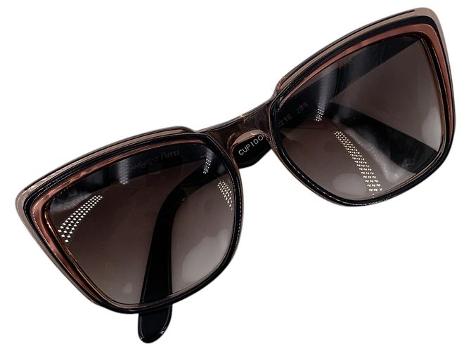 Yves Saint Laurent Occhiali da sole Vintage Pink Plastic Cupidon 125mm Marrone - vista 6