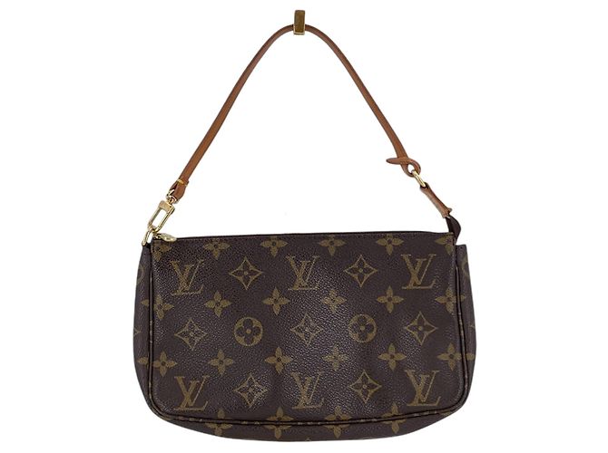 Louis Vuitton Pochette Accessoire Handtasche aus braunem Monogram Canvas - Ansicht 3
