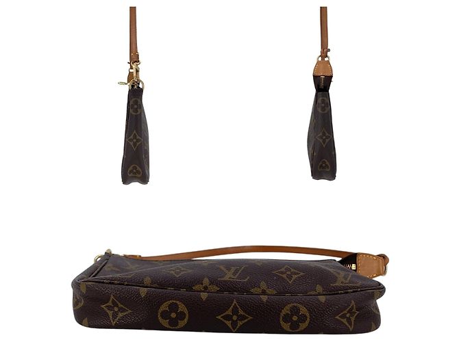 Louis Vuitton Pochette Accessoire Handtasche aus braunem Monogram Canvas - Ansicht 4