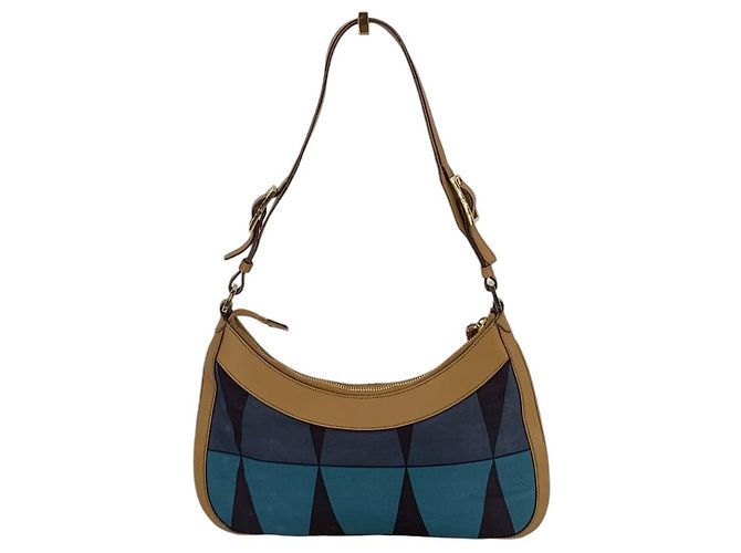 Gucci Vintage Jackie Hobo Schultertasche aus multicoloured Canvas und Leder Mehrfarben - Ansicht 3