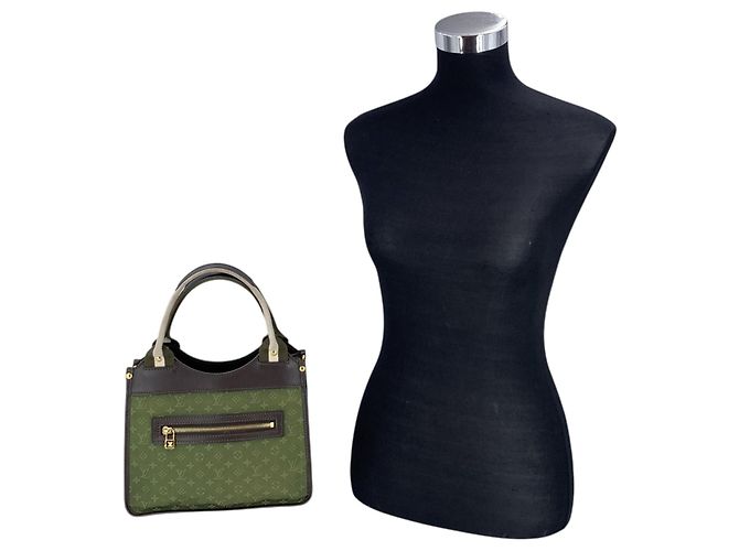 Louis Vuitton Vintage Olive Green Monogram Mini Lin Sac Kathleen Tote Bag Grün - Ansicht 2