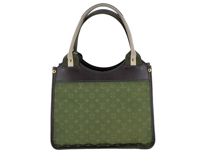 Louis Vuitton Vintage Olive Green Monogram Mini Lin Sac Kathleen Tote Bag Grün - Ansicht 3