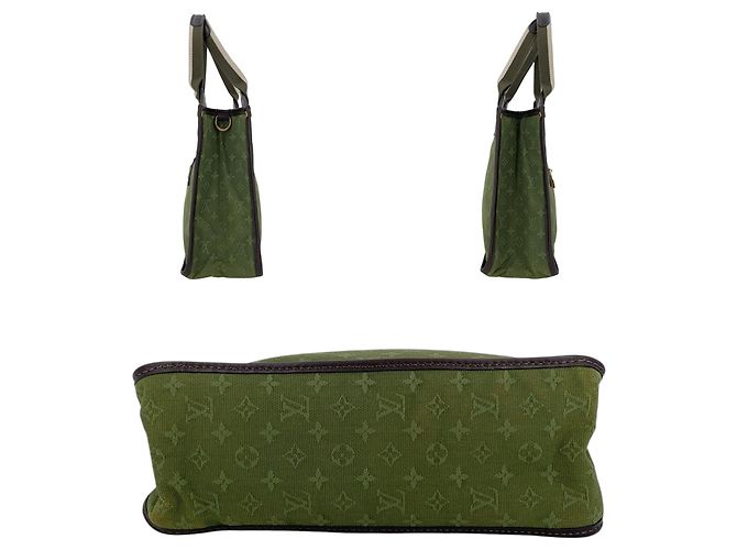 Louis Vuitton Vintage Olive Green Monogram Mini Lin Sac Kathleen Tote Bag Grün - Ansicht 4