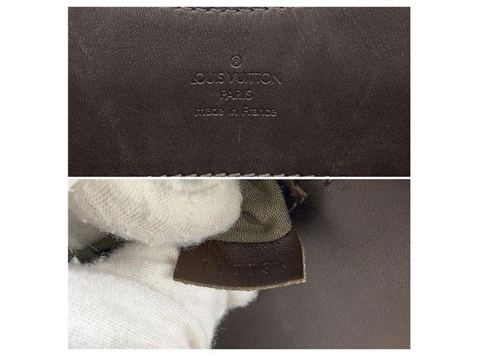 Louis Vuitton Vintage Olive Green Monogram Mini Lin Sac Kathleen Tote Bag Grün - Ansicht 6