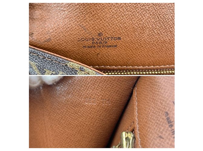 Louis Vuitton Borsa Clutch Pochette Dame Flap Vintage in tela monogram marrone - vista 6