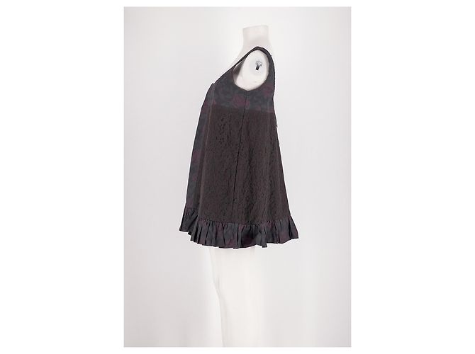 Autre Marque DAMSON MADDER Bedrucktes Kleid Grau Baumwolle - Ansicht 5