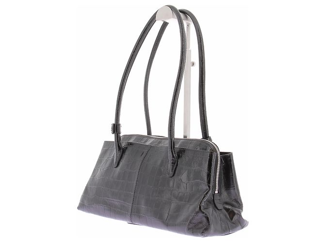 Autre Marque Bolso Maddie efecto croco negro - vista 2