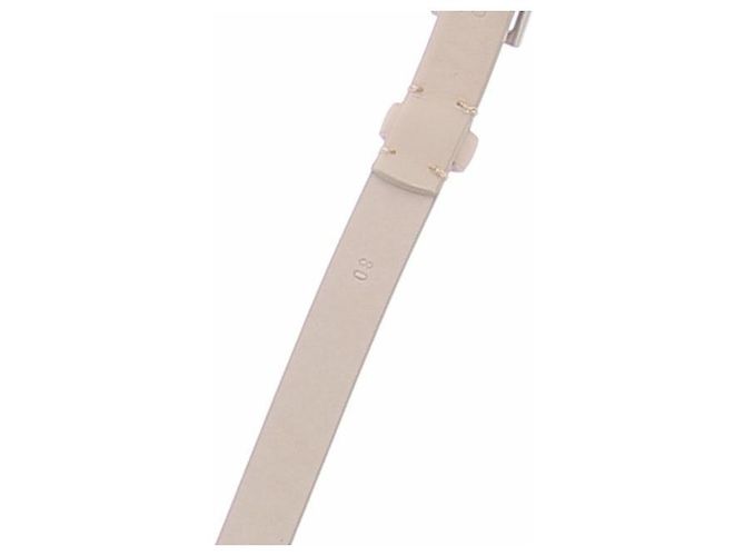 Autre Marque MORJAS Ledergürtel Creme 80 cm Beige - Ansicht 2