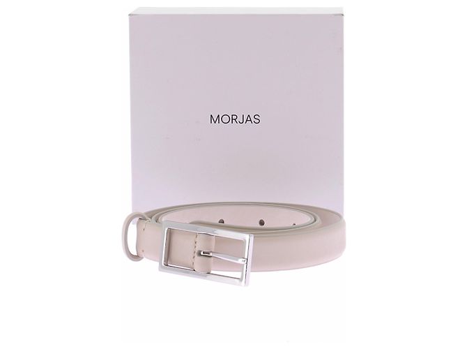 Autre Marque MORJAS Ledergürtel Creme 80 cm Beige - Ansicht 4