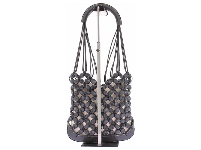 Borsa Polène Solé in pelle nera Nero - vista 3