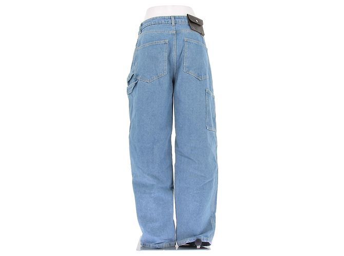 Autre Marque Jeans azul com bolsa efeito croco - vista 2