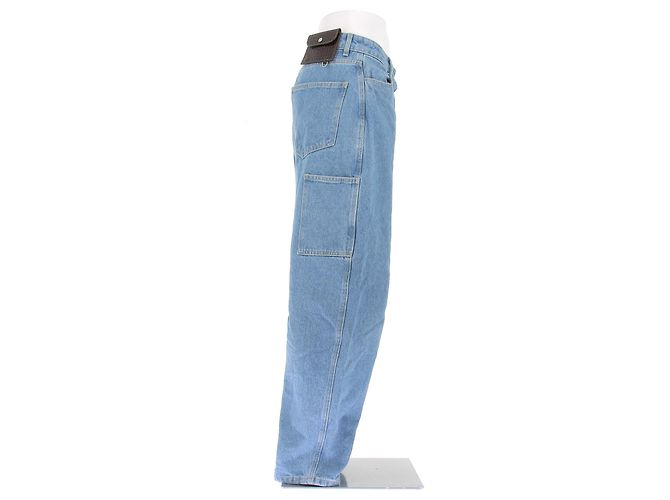 Autre Marque Jeans azul com bolsa efeito croco - vista 3