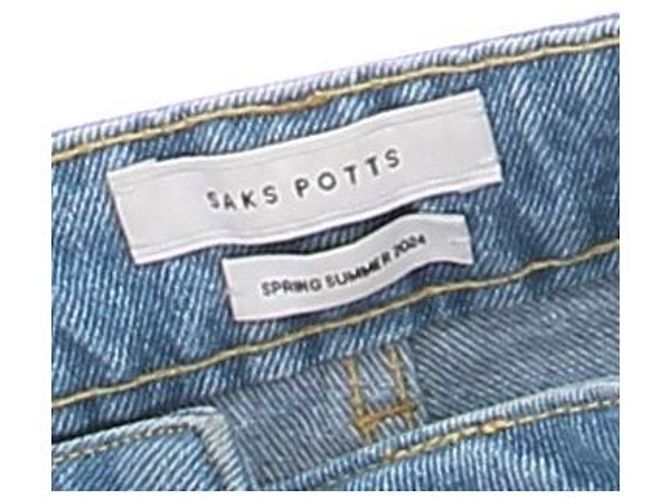 Autre Marque Jeans azul com bolsa efeito croco - vista 5