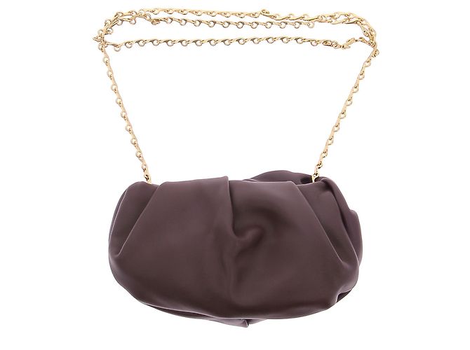 Burberry Bolsa de couro roxa com alça de corrente Roxo - vista 2