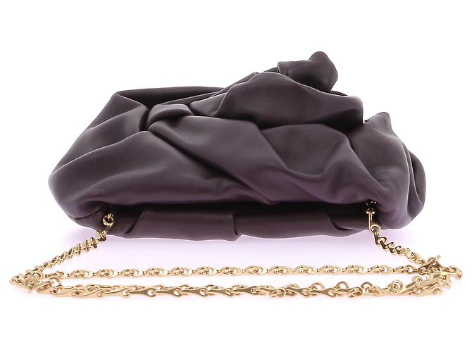 Burberry Bolsa de couro roxa com alça de corrente Roxo - vista 5