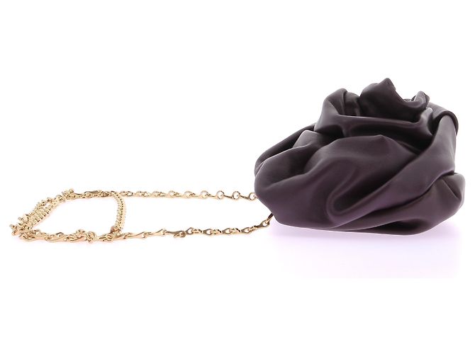Burberry Bolsa de couro roxa com alça de corrente Roxo - vista 6