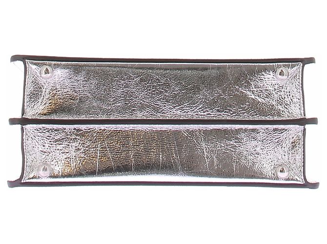 Borsa Fendi Peekaboo in pelle argentata Argento - vista 7