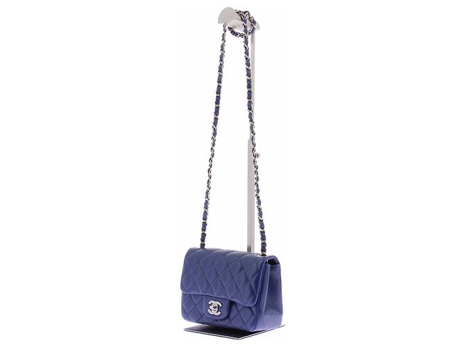 Chanel Blaues Leder-Flap-Bag - Ansicht 2