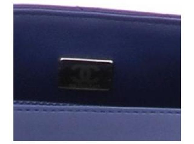 Chanel Blaues Leder-Flap-Bag - Ansicht 9