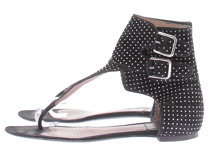 Laurence Dacade Schwarze Sandalen mit Strass - Ansicht 2