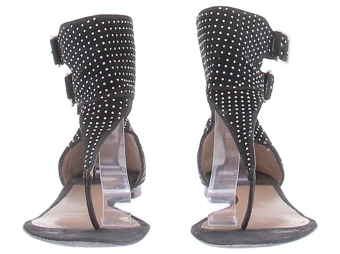 Laurence Dacade Schwarze Sandalen mit Strass - Ansicht 3