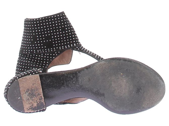 Laurence Dacade Schwarze Sandalen mit Strass - Ansicht 5