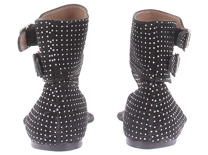 Laurence Dacade Schwarze Sandalen mit Strass - Ansicht 7