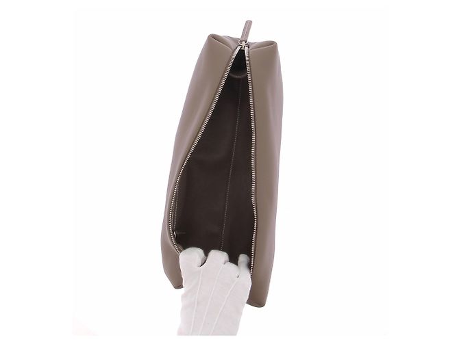 Autre Marque Clutch KATT FORE em couro marrom - vista 7