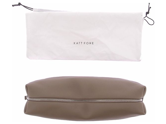 Autre Marque Clutch KATT FORE em couro marrom - vista 8