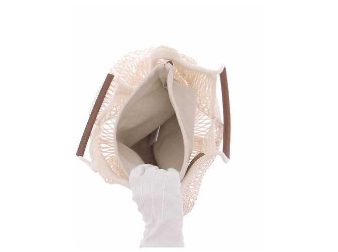 Autre Marque Netz-Shopper creme Beige - Ansicht 3
