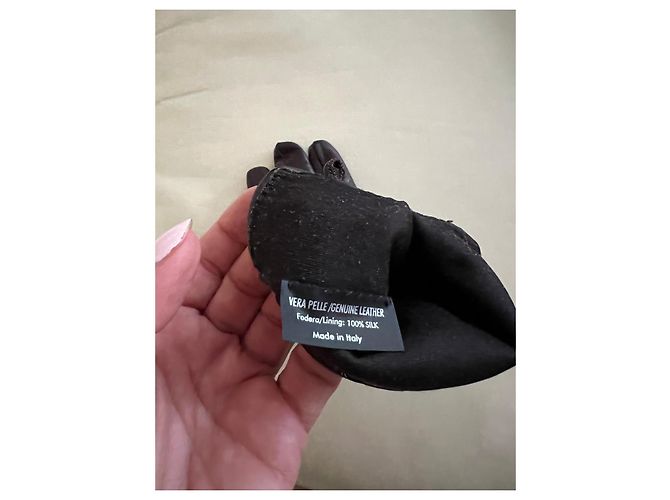Gucci Damen Lederhandschuhe in Dunkelbraun - Ansicht 4