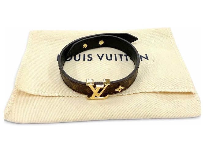 Pulsera de cuero Monogram Louis Vuitton con dijes Castaño - vista 2
