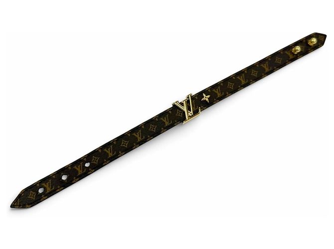 Pulsera de cuero Monogram Louis Vuitton con dijes Castaño - vista 6